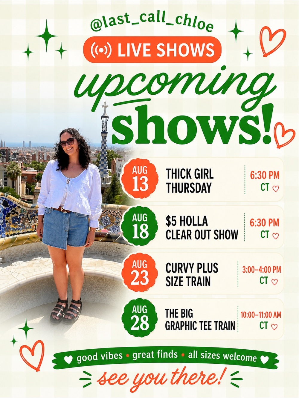 SHOW SCHEDULE!